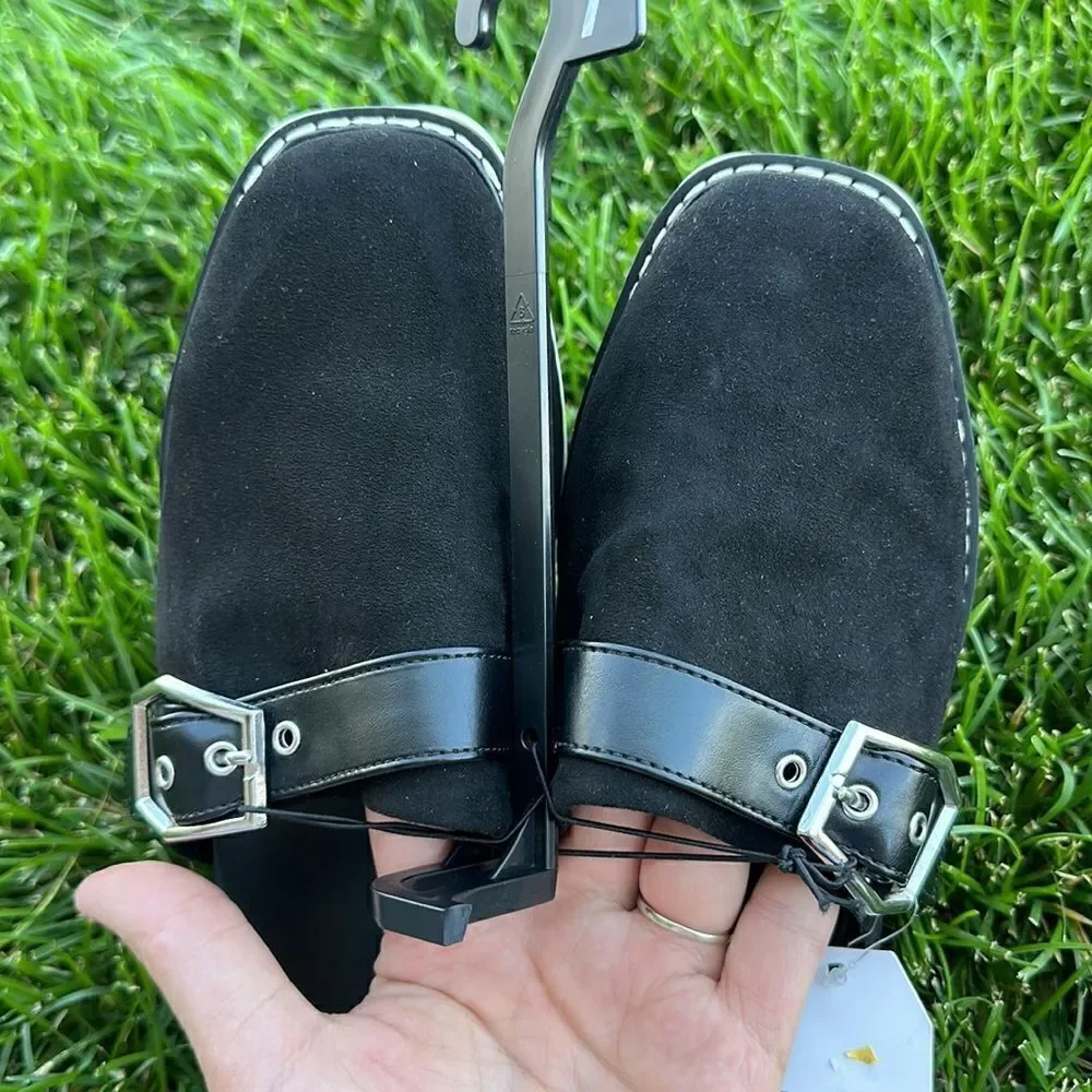 Time and Tru Women's Buckled Mule Slides size 7
